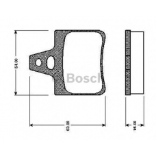 0 986 TB2 629 BOSCH Комплект тормозных колодок, дисковый тормоз