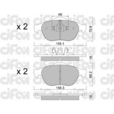 822-336-2 CIFAM Комплект тормозных колодок, дисковый тормоз