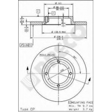 BS 7587 BRECO Тормозной диск