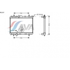 PE2247 AVA Радиатор, охлаждение двигателя