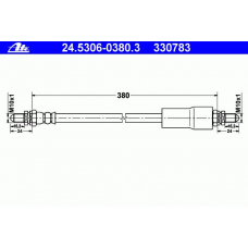 24.5306-0380.3 ATE Тормозной шланг