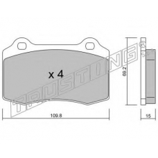 260.2 TRUSTING Комплект тормозных колодок, дисковый тормоз