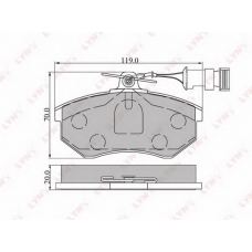 BD-1201 LYNX Тормозные колодки дисковые