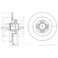 BG4044 DELPHI Тормозной диск