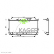 31-3401 KAGER Радиатор, охлаждение двигателя