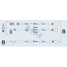 83940 FAE Комплект проводов зажигания