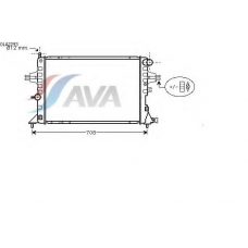 OLA2293 AVA Радиатор, охлаждение двигателя