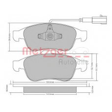 1170671 METZGER Комплект тормозных колодок, дисковый тормоз