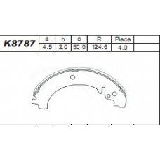 K8787 ASIMCO Комплект тормозных колодок