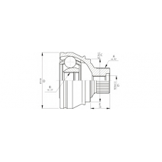 CVJ5710.10 OPEN PARTS Шарнирный комплект, приводной вал