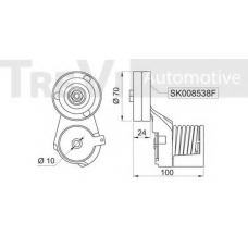 SK009803 SK Натяжная планка, поликлиновой ремень