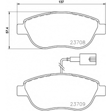 8DB 355 015-791 HELLA Комплект тормозных колодок, дисковый тормоз