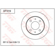 DF7219 TRW Тормозной диск