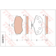 GDB7811 TRW Комплект тормозных колодок, дисковый тормоз