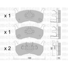 22-0231-1 METELLI Комплект тормозных колодок, дисковый тормоз