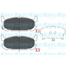 KBP-6571 KAVO PARTS Комплект тормозных колодок, дисковый тормоз