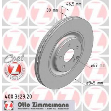 400.3629.20 ZIMMERMANN Тормозной диск