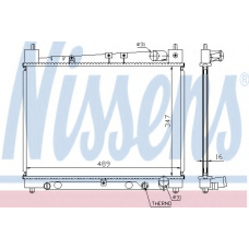 64798 NISSENS Радиатор, охлаждение двигателя