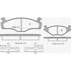 8110 10104 TRIDON Brake pads - front