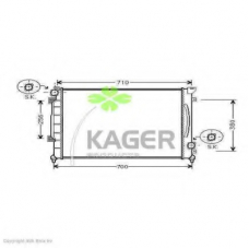 31-0032 KAGER Радиатор, охлаждение двигателя