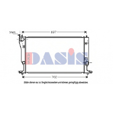 210000N AKS DASIS Радиатор, охлаждение двигателя