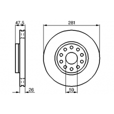 0 986 478 460 BOSCH Тормозной диск