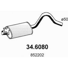 34.6080 ASSO Средний глушитель выхлопных газов