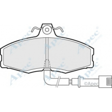 PAD386 APEC Комплект тормозных колодок, дисковый тормоз