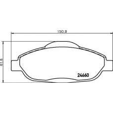 N-1182 COBREQ Комплект тормозных колодок, дисковый тормоз