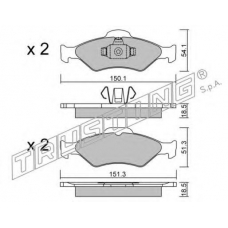 324.0 TRUSTING Комплект тормозных колодок, дисковый тормоз
