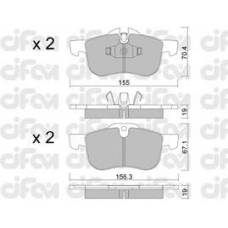 822-307-0 CIFAM Комплект тормозных колодок, дисковый тормоз