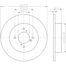 8DD 355 117-301 HELLA PAGID Тормозной диск