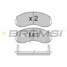 BP3044 BREMSI Комплект тормозных колодок, дисковый тормоз