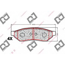 BP1625 DJ PARTS Комплект тормозных колодок, дисковый тормоз