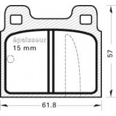 91 MGA Комплект тормозных колодок, дисковый тормоз