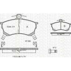 8110 42004 TRIDON Brake pads - front