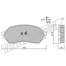396.0 fri.tech. Комплект тормозных колодок, дисковый тормоз
