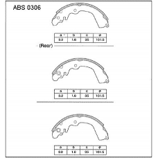 ABS0306 Allied Nippon Колодки барабанные