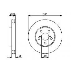 0 986 479 490 BOSCH Тормозной диск