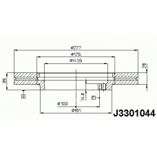 J3301044 NIPPARTS Тормозной диск