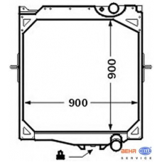 8MK 376 726-591 HELLA Радиатор, охлаждение двигателя