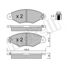 22-0253-0 METELLI Комплект тормозных колодок, дисковый тормоз