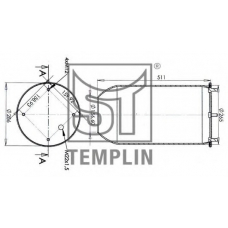 04.060.6006.671 TEMPLIN Кожух пневматической рессоры