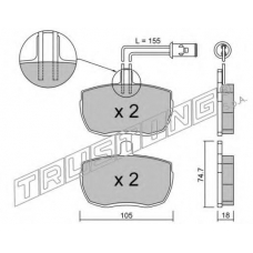 018.1 TRUSTING Комплект тормозных колодок, дисковый тормоз