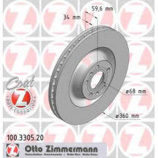 100.3305.20 ZIMMERMANN Тормозной диск
