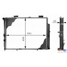 8MK 376 712-641 HELLA Радиатор, охлаждение двигателя