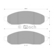 0 986 AB1 450 BOSCH Комплект тормозных колодок, дисковый тормоз