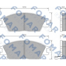 FO 648581 FOMAR ROULUNDS Комплект тормозных колодок, дисковый тормоз