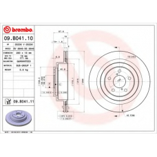 09.B041.11 BREMBO Тормозной диск