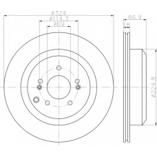 8DD 355 118-531 HELLA Тормозной диск